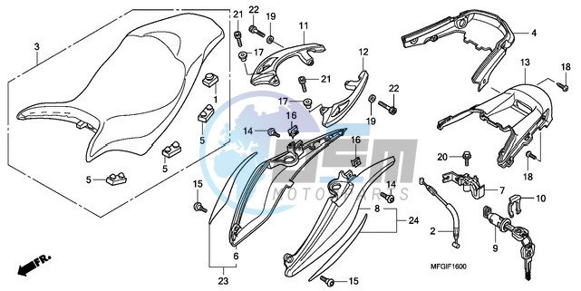 SEAT/REAR COWL