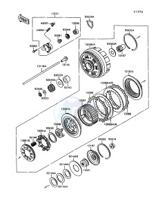 VN 1500 A [VULCAN 1500] (A10-A13) [VULCAN 1500] drawing CLUTCH