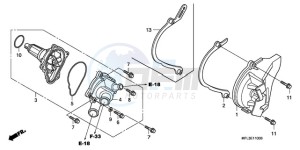 CBR1000RA9 Europe Direct - (ED / ABS MME TRI) drawing WATER PUMP