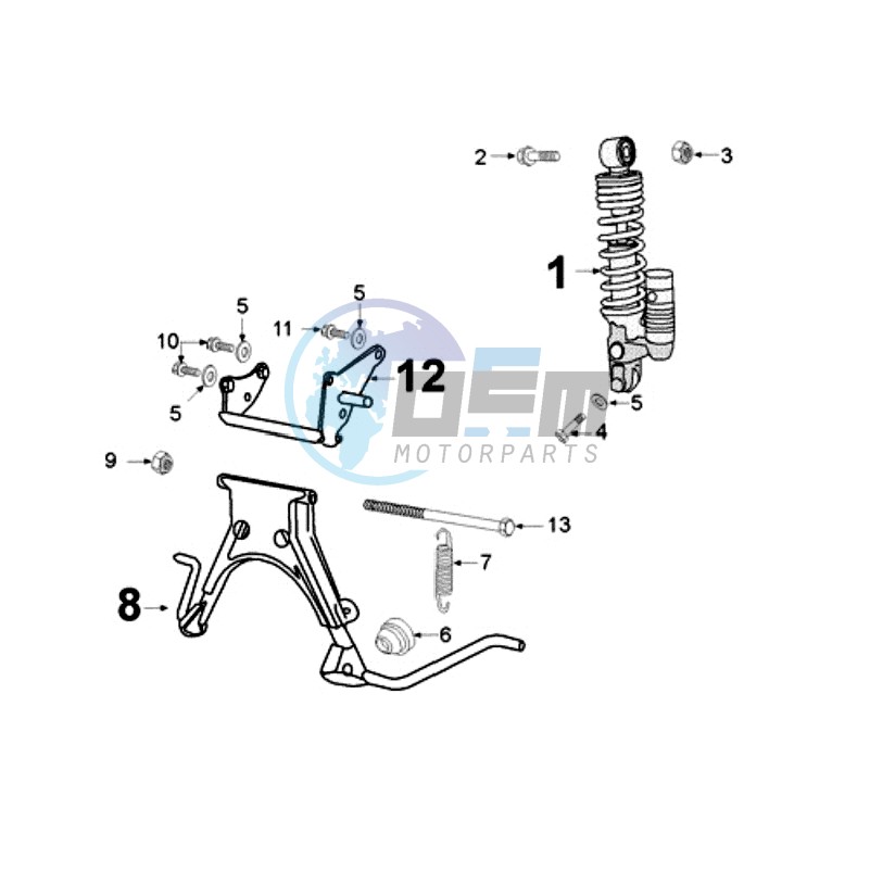 REAR SHOCK AND STAND