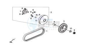 GTS 300 I drawing CLUTCH / V BELT