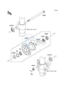 KX85/KX85-<<II>> KX85ADF EU drawing Front Hub