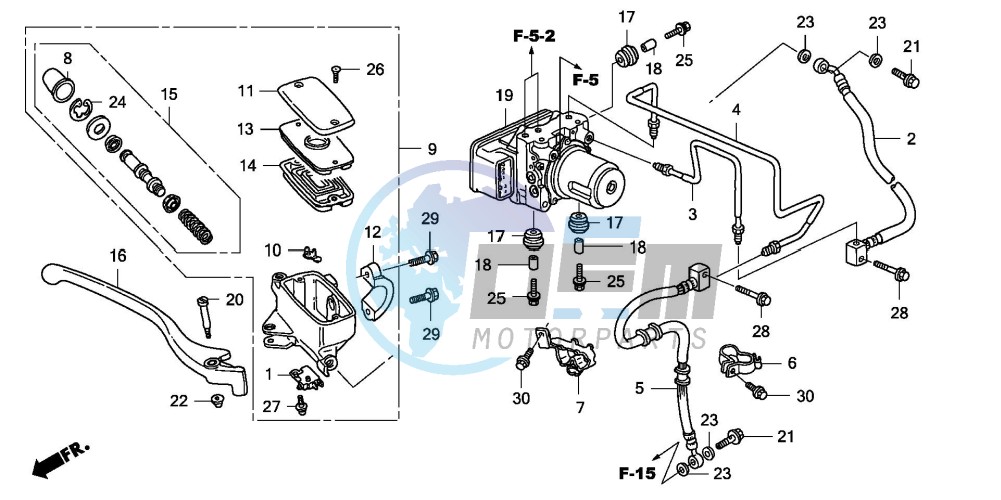 FR. BRAKE MASTER CYLINDER (FJS600A)