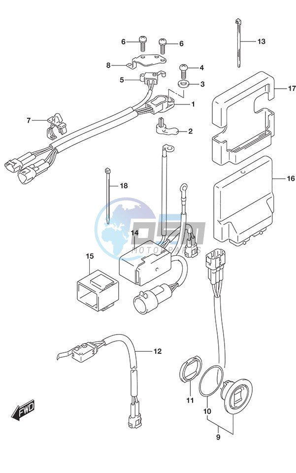 PTT Switch/Engine Control Unit