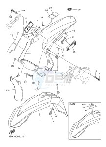 WR450F (1DX9 1DX6 1DX8 1DX7) drawing FENDER 1