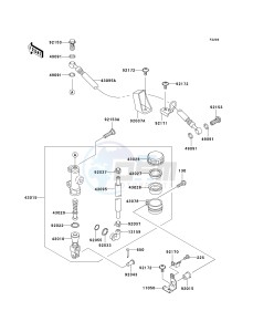 ZX 600 J [ZZR600] (J6F-J8F) J7F drawing REAR MASTER CYLINDER