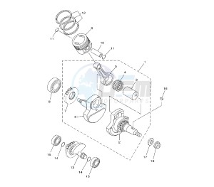 XT X BRA 125 drawing CRANKSHAFT AND PISTON