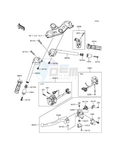 NINJA ZX-10R ABS ZX1000KFF FR XX (EU ME A(FRICA) drawing Handlebar