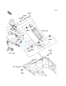 VERSYS_ABS KLE650DBF GB XX (EU ME A(FRICA) drawing Suspension/Shock Absorber