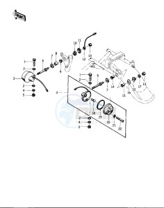 KZ 400 D (D3-D4) drawing TURN SIGNALS -- 76 -77 KZ400 - D3_D4- -