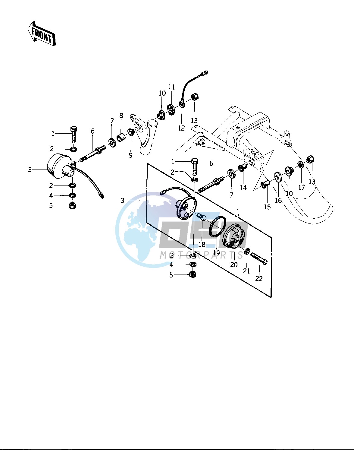 TURN SIGNALS -- 76 -77 KZ400 - D3_D4- -