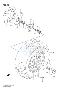 LT-F250 (E33) drawing FRONT WHEEL