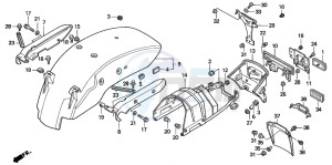 VF750C drawing REAR FENDER