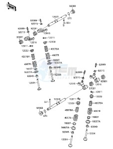 ZX 600 A [NINJA 600] (A3) [NINJA 600] drawing ROCKER ARMS_VALVES