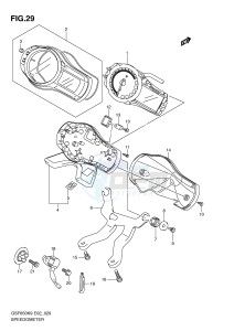 GSF650 (E2) Bandit drawing SPEEDOMETER (GSF650AK9 UAK9 AL0 UAL0)