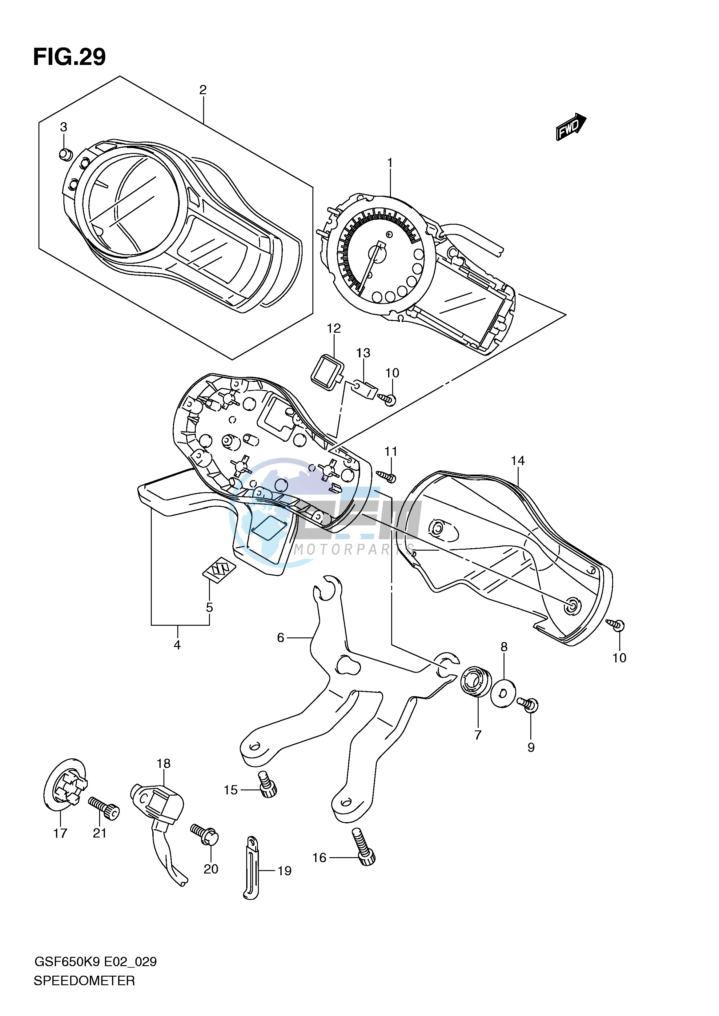 SPEEDOMETER (GSF650AK9 UAK9 AL0 UAL0)