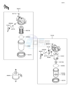 MULE PRO-DXT KAF1000BJF EU drawing Fuel Filter