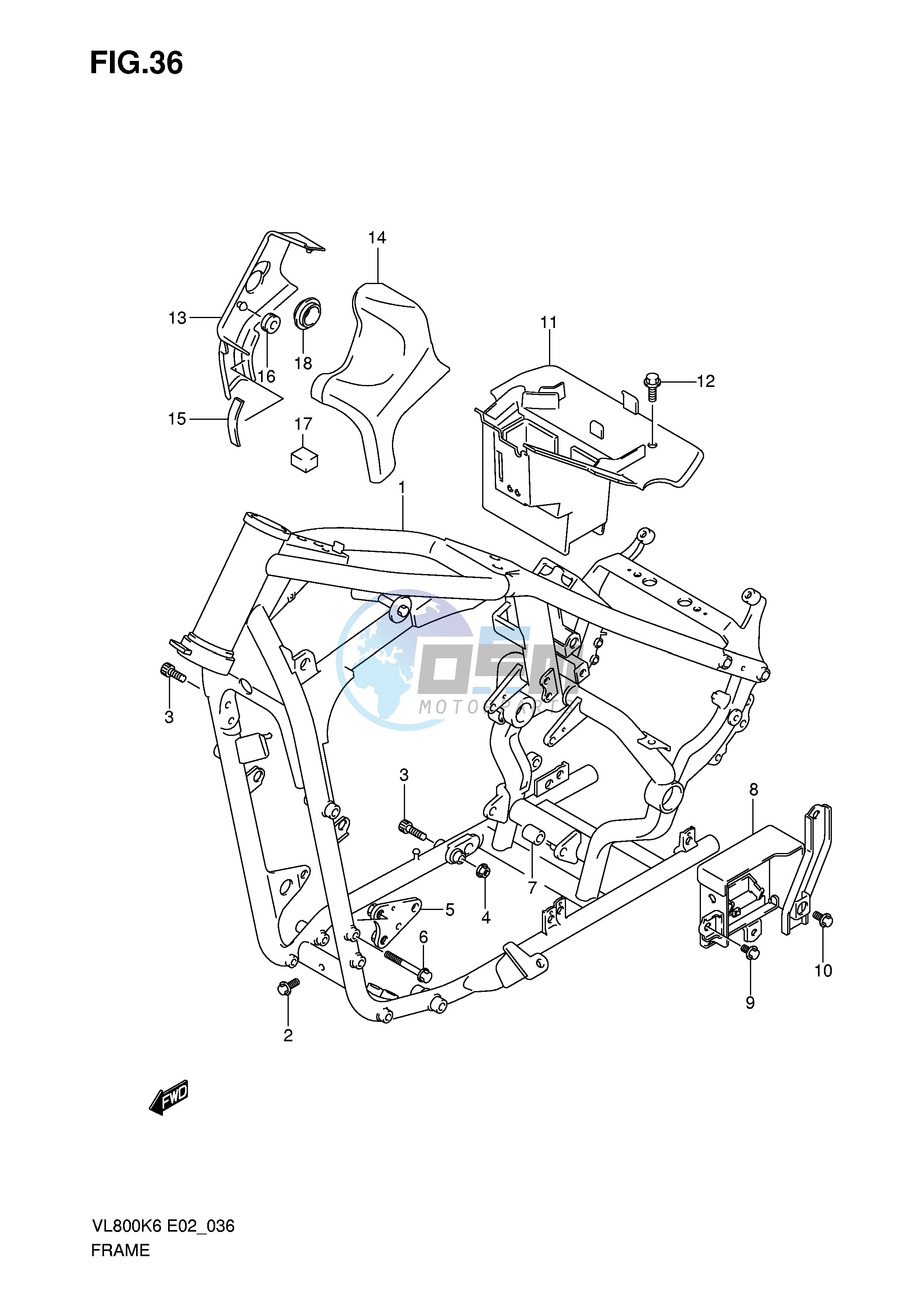 FRAME (MODEL K6 K7 K8)