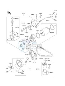 EX 500 D [NINJA 500R] (D10-D12) [NINJA 500R] drawing STARTER MOTOR