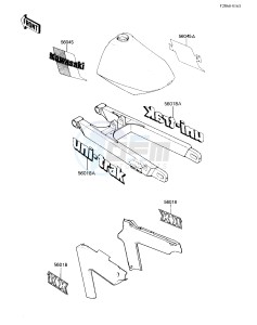 KX 500 A [KX500] (A1) [KX500] drawing LABELS -- 83 A1- -