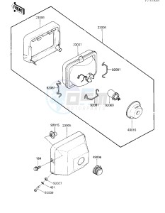 KXT 250 A [TECATE] (A1) [TECATE] drawing HEADLIGHT -- 84 A1- -