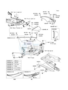 ZX 1400 A [NINJA ZX-14] (A6F-A7FA) A7FA drawing SIDE COVERS_CHAIN COVER