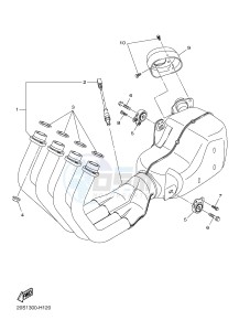 XJ6F 600 DIVERSION F (1CWP 1CWN) drawing EXHAUST