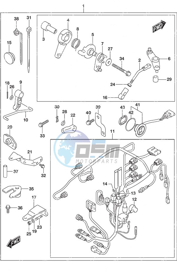 Remote Control Parts Tiller Handle w/Power Tilt