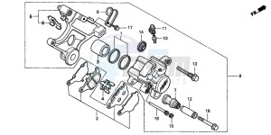 CB600F2 HORNET drawing REAR BRAKE CALIPER