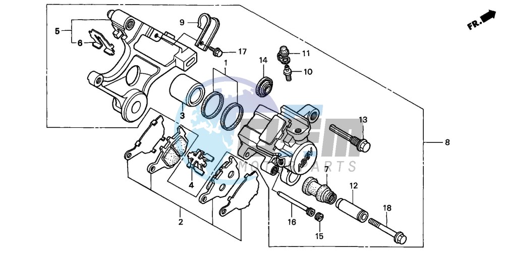 REAR BRAKE CALIPER