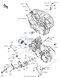 BRUTE FORCE 750 4x4i EPS KVF750GJF EU drawing Oil Pump