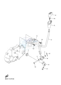 YFM90R YFM09RYXH (BD36) drawing SHIFT SHAFT