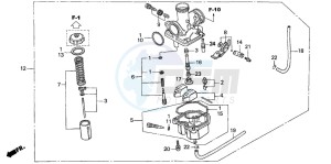 CRF100F drawing CARBURETOR (CRF100F)