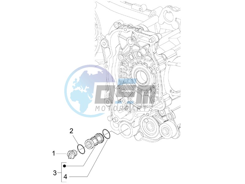 Flywheel magneto cover - Oil filter