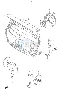 GSX750F (E4) drawing HEADLAMP