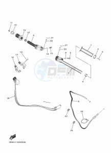 YZF600 YZF-R6 (BN6H) drawing STEERING HANDLE & CABLE