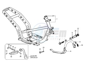 Runner VX-VXR 125-180 125 drawing Frame - Central Stand