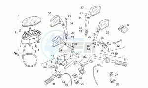 SR 50 Air (Vertical cylinder) vertical cil Air cooled drawing Handlebar - Controls