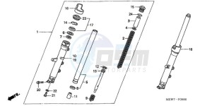 NT700VAA France - (F / ABS) drawing FRONT FORK