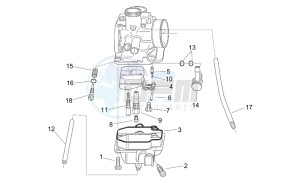 Mojito Retro 50 2t (eng. aprilia) drawing Carburettor II