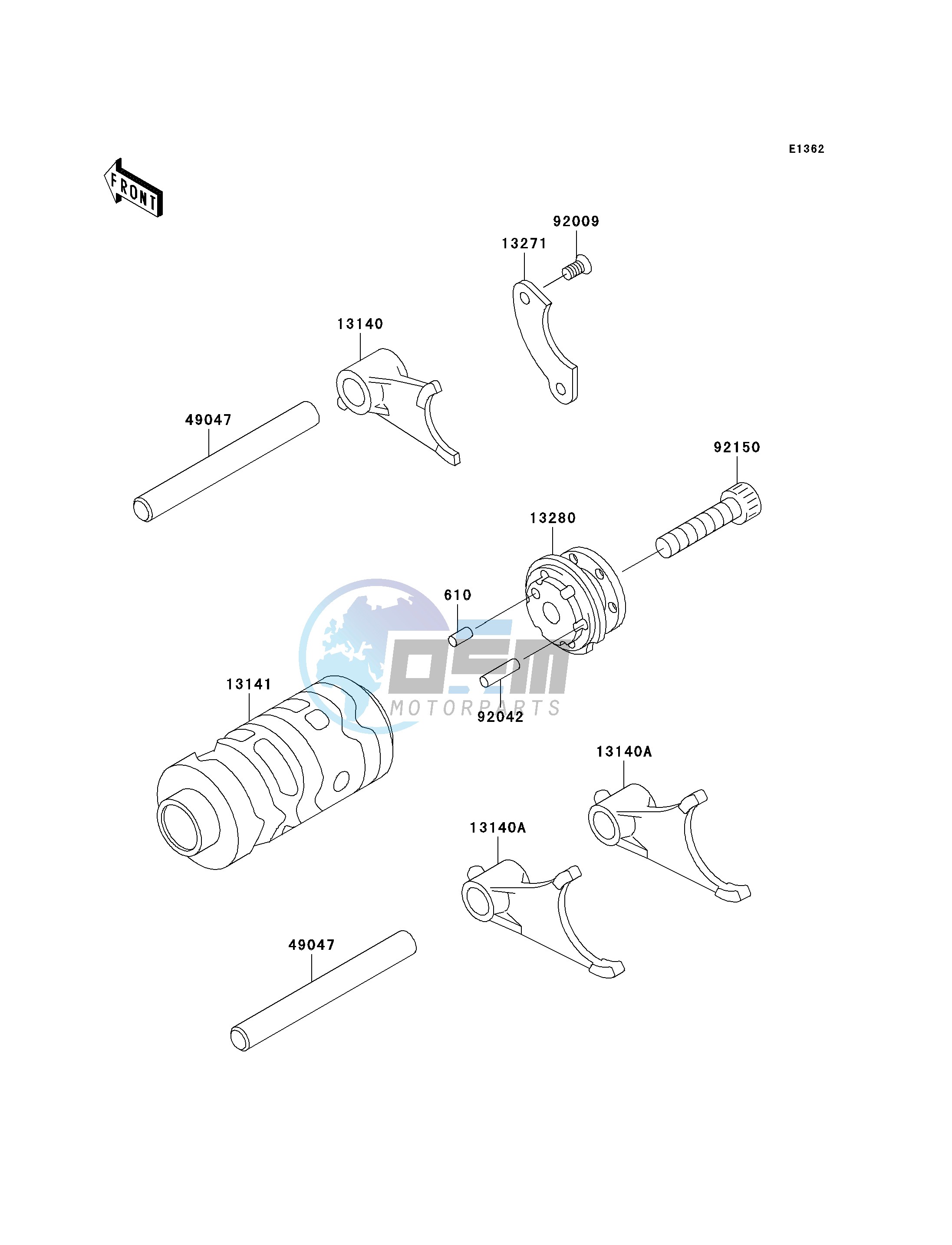 GEAR CHANGE DRUM_SHIFT FORK-- S- -