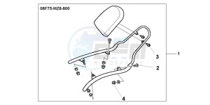 VT600C drawing BACKREST KIT