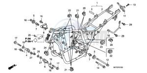 CB13009 BR / MME - (BR / MME) drawing FRAME BODY