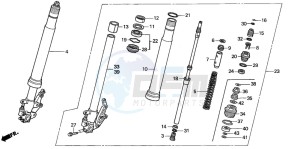 VTR1000SP VTR1000SP-1 drawing FRONT FORK