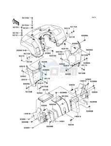 KVF650 4x4 KVF650D6F EU GB drawing Front Fender(s)