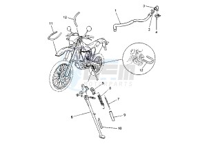 WR 400-426 F 426 drawing SIDE STAND EURO KIT