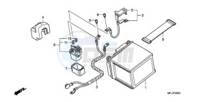 CBR1000RR9 UK - (E / MKH MME TRI) drawing BATTERY (CBR1000RR)