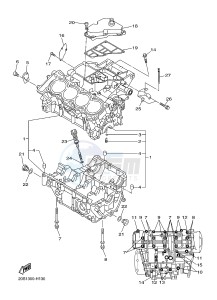 XJ6N 600 XJ6-N (NAKED) (20SL 20SM) drawing CRANKCASE