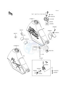 KL 250 D [KLR250] (D10-D14) [KLR250] drawing FUEL TANK -- KL250-D11_D12_D13_D14- -