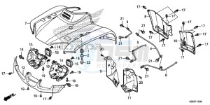 TRX250TEG TRX250T Europe Direct - (ED) drawing FRONT FENDER